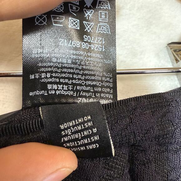 Maison Scotch S Black Purple Textured Skirt A-Line Minimal Houndstooth Y2K Retro - Picture 9 of 11